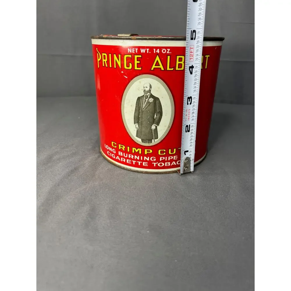 Vintage Prince Albert Crinkle Cut Tobacco Tin 14 oz (5 1/2
